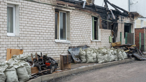 Professional Emergency Fire Cleanup technician working in Somerville, TX